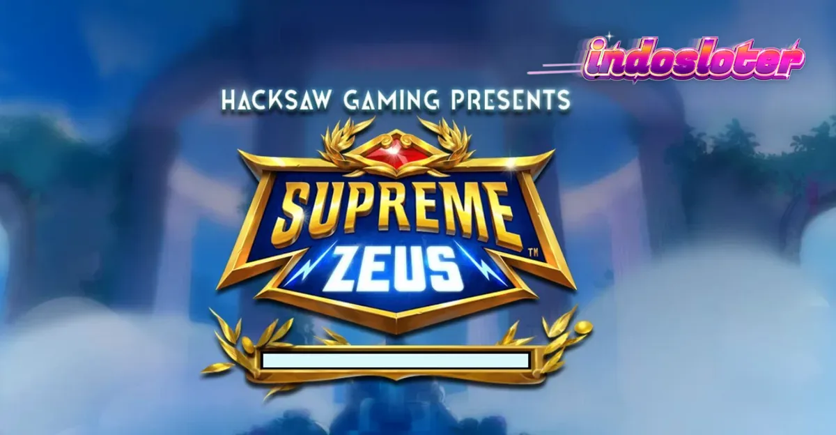 Pemandangan visual slot Supreme Zeus dengan latar belakang Olympus
